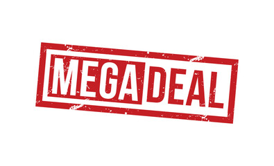 Mega Deal stamp red rubber stamp on white background. Mega Deal stamp sign. Mega Deal stamp.