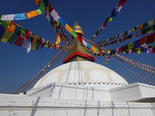 世界遺産のストゥーパ・ボダナート　カトマンズ・ネパール　Shree Boudhanath Stupa, Katmandu, Nepal　खास्ति चैत्य