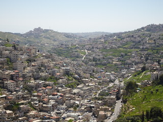 Fototapeta premium エルサレムの谷間の町並み イスラエル Jerusalem, Israel