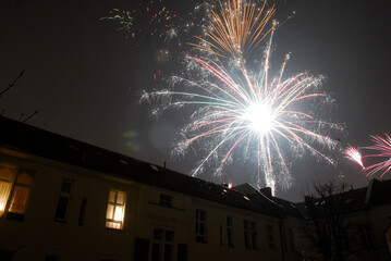 New Year's Eve fireworks over Berlin