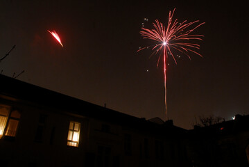 New Year's Eve fireworks over Berlin