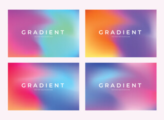 Smooth multicolor vibrant blur gradient background design