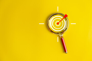 goal achievement and business success. Project tracking and task completion. arrow mark target...