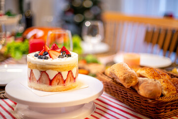 Beautiful new year and christmas decoration background.