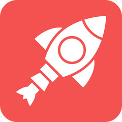 Vector Design Rocket Icon Style