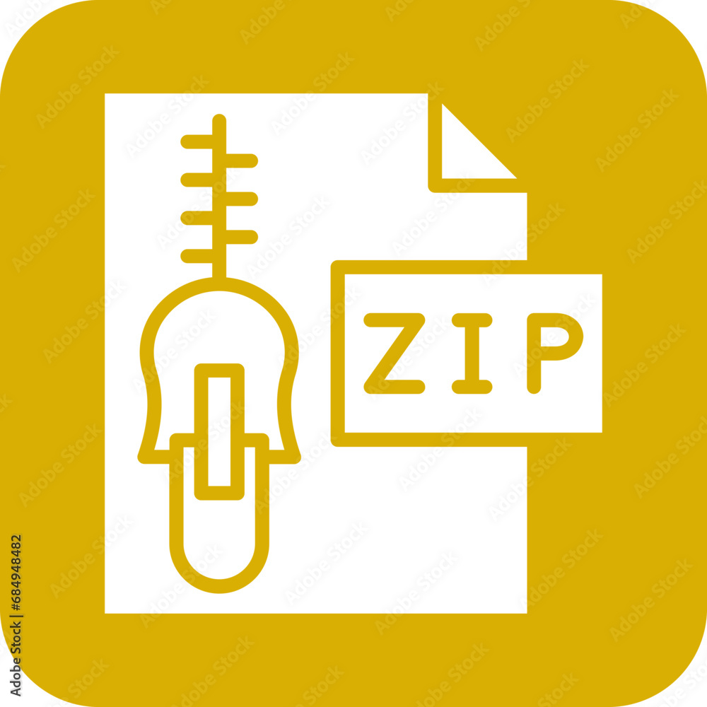 Poster vector design zip file icon style