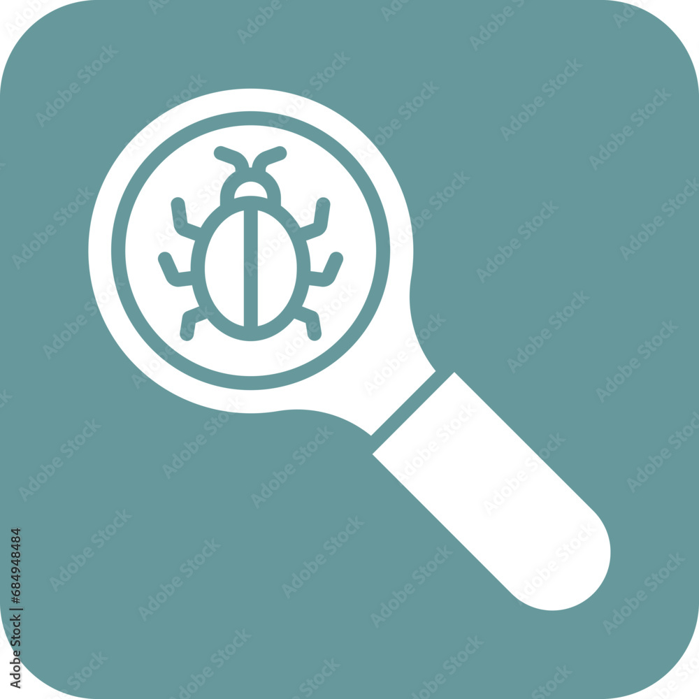 Poster vector design virus scan icon style
