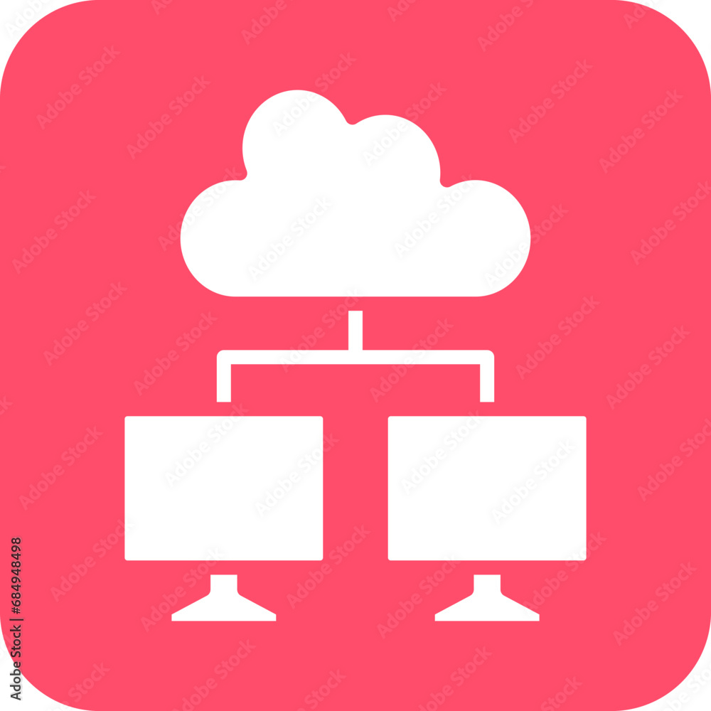 Poster vector design cloud computing icon style