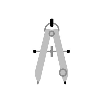 Math compass vector icon illustration