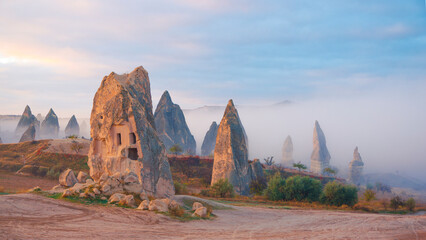 Cappadocia landscape at the morning- Turkey