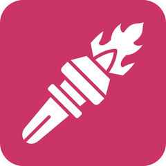 Vector Design Fire Torch Icon Style