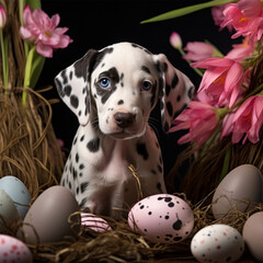 Easter Dalmatain Puppy