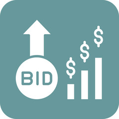 Vector Design Bid Increment Icon Style