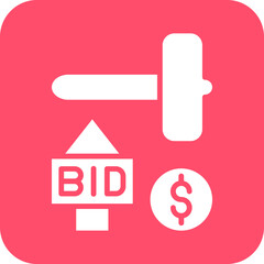Vector Design Maximum Bid Auction Icon Style