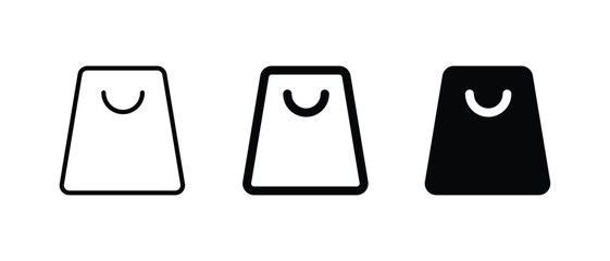 Shopping bag icon vector, outline icon for web and mobile apps
