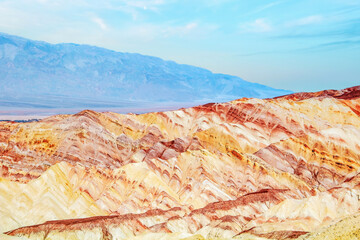 Beautiful inspiring landscape - Death Valley National Park. Red rocks. Concept, travel, tourism, nature