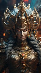 Religious notion of God Brahma. Generative Ai.