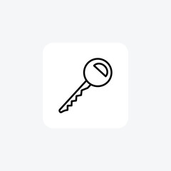 Key line icon, outline icon, pixel perfect icon
