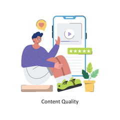 Content Quality vector Flat Design illustration. Symbol on White background EPS 10 File