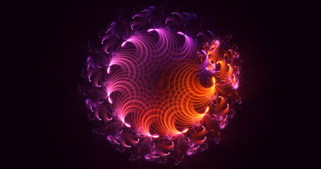 3D rendering abstract fractal business background