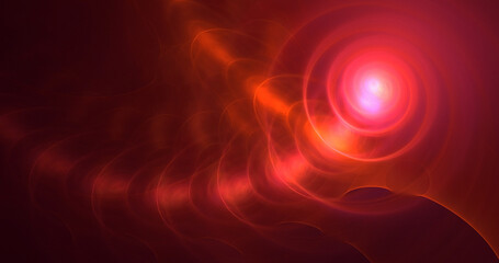 3D manual rendering abstract fractal electromagnetic background 