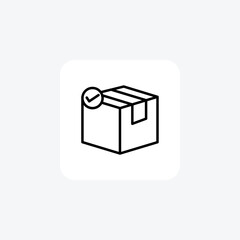 Parcel, Package line icon, outline icon, pixel perfect icon