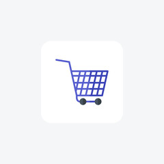 Shopping Cart, Online Shopping, flat color icon, pixel perfect icon