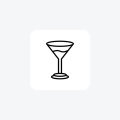 Wine glass, WineGlassEmblem, WinerySymbol, line icon, outline icon, pixel perfect icon