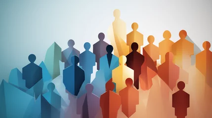 Poster Diversity workplace inclusivity world day cultural multicultural multiracial inclusive friendly cohesive teamwork paper cut out colourful © The Stock Image Bank