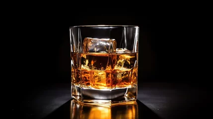 Plexiglas foto achterwand alcohol isolated whiskey drink single illustration beverage glass, liquor bourbon, aged distillery alcohol isolated whiskey drink single © vectorwin