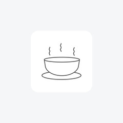 SoupIcon,WholesomeSoupBadge, thin line icon, grey outline icon, pixel perfect icon