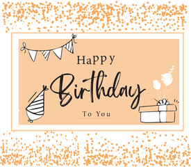 Vector white background for birthday