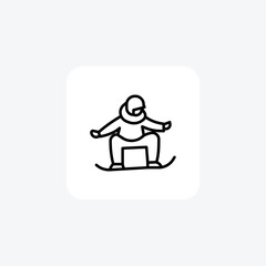 SnowSkiingIcon, AlpineAdventureSymbols, WinterSportsEmblems, OutdoorSportsIcons, isolated on white background vector illustration Pixel perfect