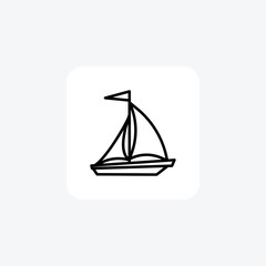 YachtIcons, LuxuryMarineSymbols, line icon, outline icon, pixel perfect icon