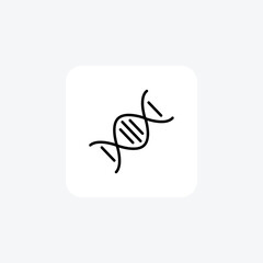 DNA Icon,Genetics, Molecular Biology, isolated on white background vector illustration Pixel perfect