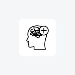 Mental Health Support line icon, outline icon, pixel perfect icon