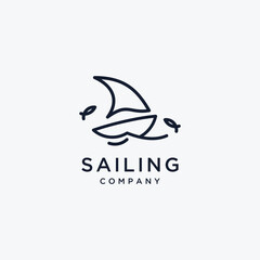 Best Sailboat logo template