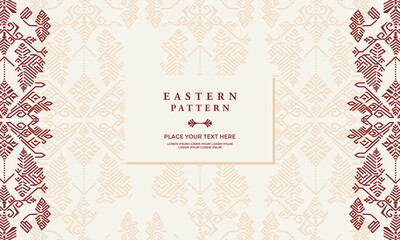 eastern pattern background with a decorative frame and a place for text