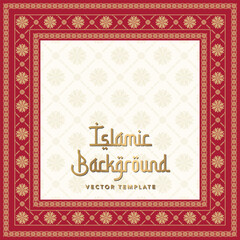 Luxury and elegant islamic background with a decorative frame and a place for text