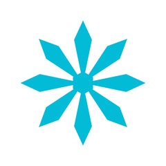 snowflake icon, ornament vector