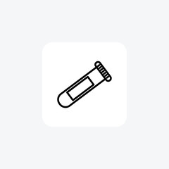 Test Tube, Chemical experiments Line Icon, Outline icon, vector icon, pixel perfect icon
