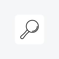 Magnifying glass, Optical tool, Hand lens,line icon, outline icon, pixel perfect icon