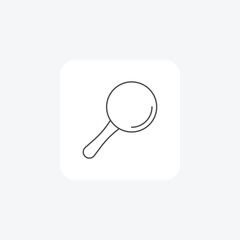 Magnifying glass, Optical tool, Hand lens,thin line icon, grey outline icon, pixel perfect icon
