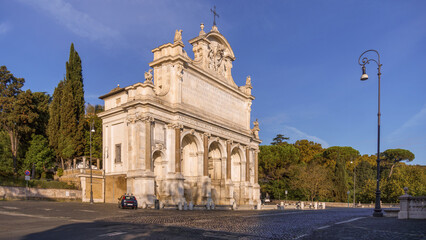 Fontana dell'Acqua Paola at Gianicolo hill in Rome, Italy.