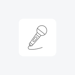 Karaoke, Sing-along entertainment, Music playback system,icon thin line icon, grey outline icon, pixel perfect icon