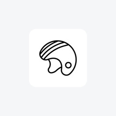 SafetyHeadgear, ProtectiveHelmet, SecureHeadCover, Line Icon, Outline icon, vector icon, pixel perfect icon