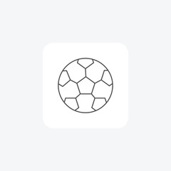 Obraz premium Football, Soccer, Sports, Team sport, thin line icon, grey outline icon, pixel perfect icon