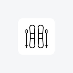 FigureSkating, IceRinkFun, SkatingSkills, IceDance, Line Icon, Outline icon, vector icon, pixel perfect icon