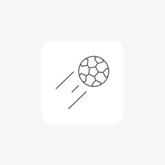 Soccer ball, football, sport, game thin line icon, grey outline icon, pixel perfect icon