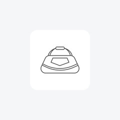 SportGearCarrier, FitnessCompanion,  thin line icon, grey outline icon, pixel perfect icon